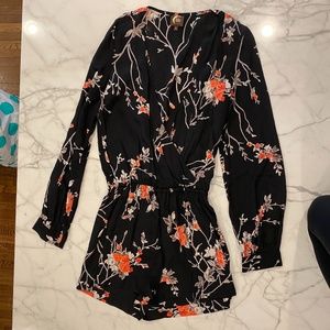 Blue Life Floral Romper